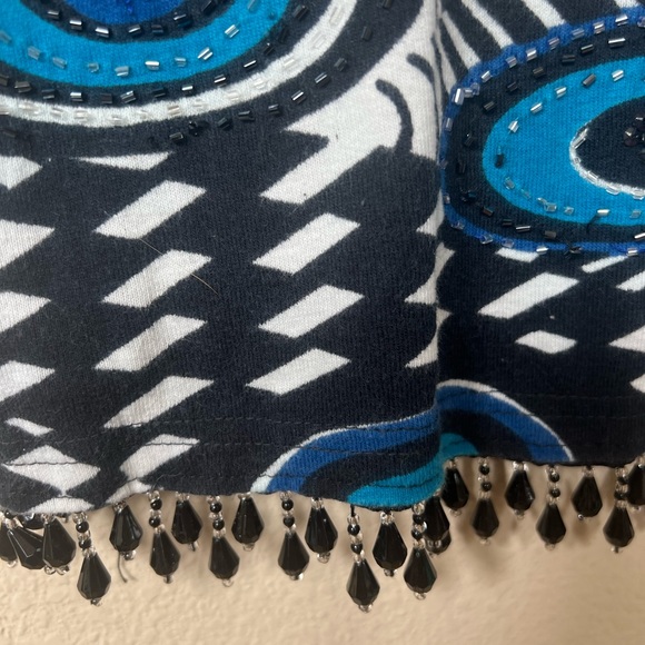 Vintage Beverly’s Bead Embellished Shirt Crop Length and 3/4 Sleeve Size M - Picture 6 of 6